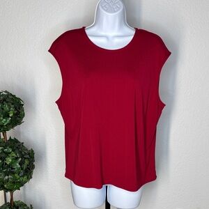 Talbots Rich Red Sleeveless Top
